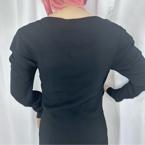 Space Simona Corsellini Draped Rayon Cocktail Professional Dress IT40 US4 - Picture 6 of 9